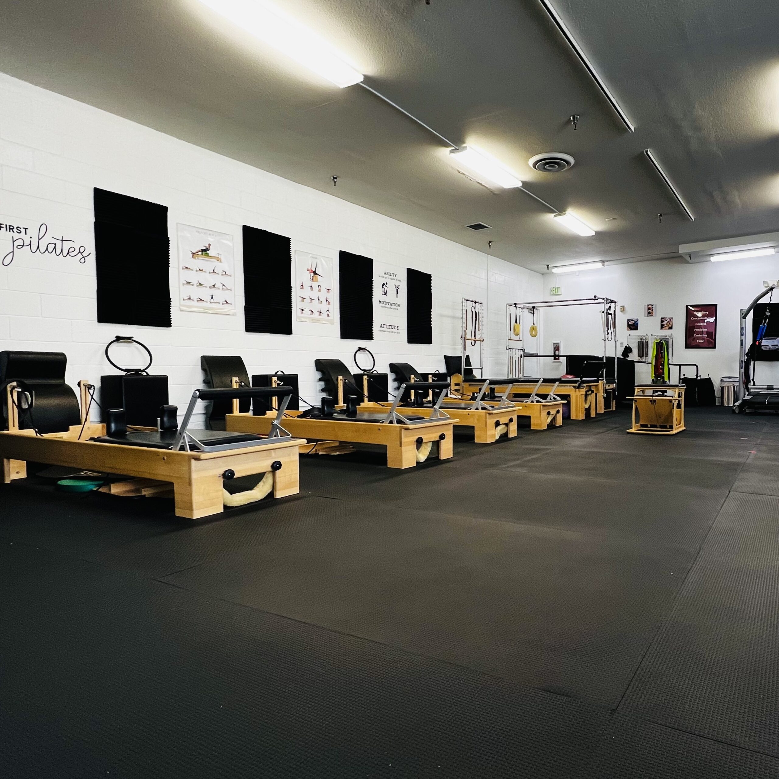 Interior of pilates studio